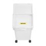 VEVOR Contenedor de Harina 15 kg, Contenedor de Arroz 3 piezas / juego con Tapas y Ruedas Blanco, Contenedor de Almacenamiento de Arroz de Alta Capacidad, Dispensador de Cereales, Arroz Dispensador