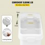 Contenedor de ingredientes VEVOR con cómoda tapa deslizante y hebilla de bloqueo para garantizar la frescura.