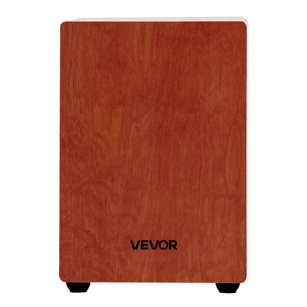 VEVOR Cajón de Percusión de Madera, Tambor Portátil Ligero de Madera de Abedul de 305 x 305 x 430 mm con Cuerdas de Guitarra Internas y Patas de Silicona para Principiantes y Profesionales