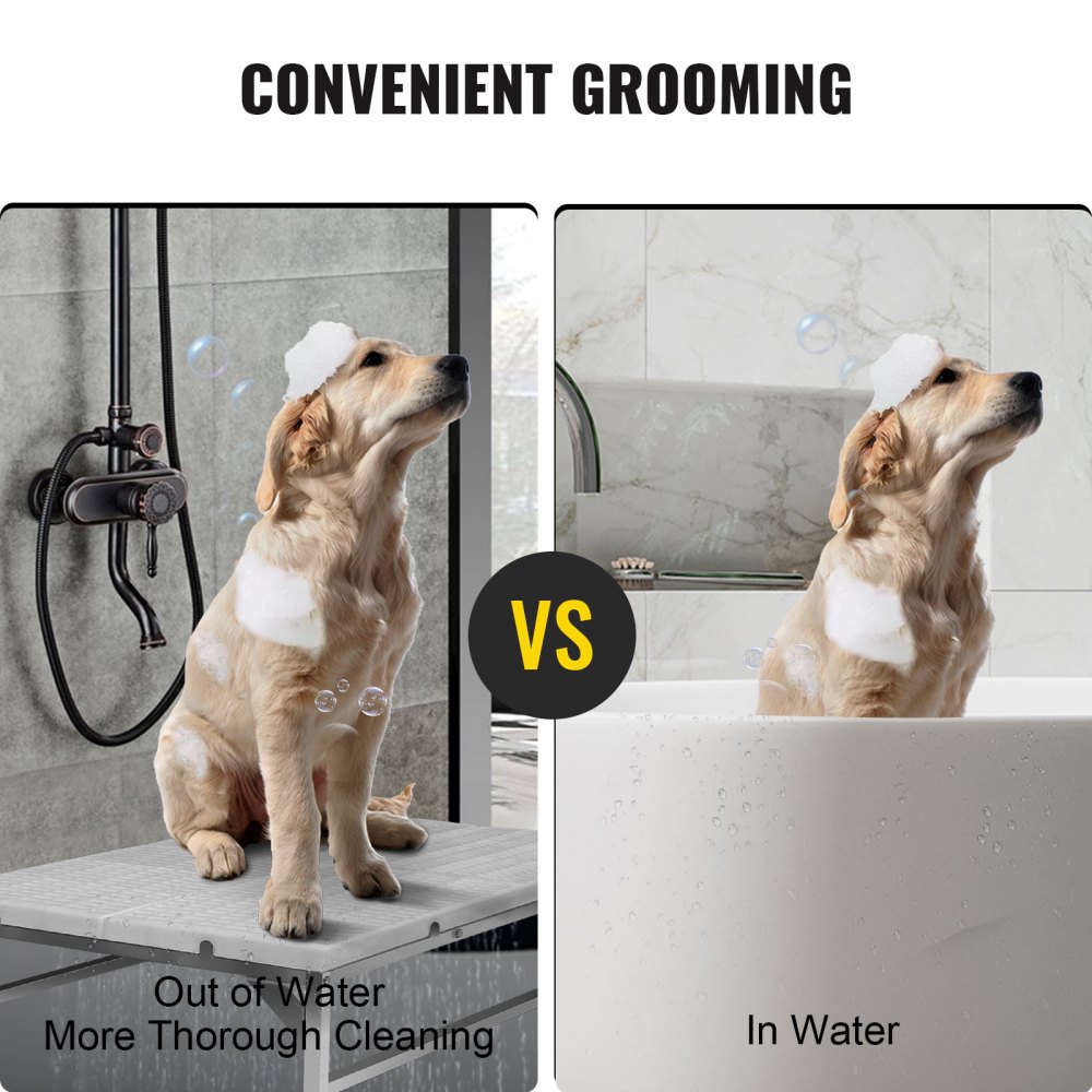 Vevor Grooming Tub Rack Rejilla Para Bañera De Mascota 92,96 X 64,52 X 16,51 Cm