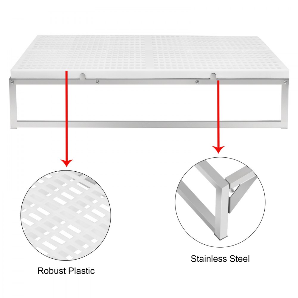 Vevor Grooming Tub Rack Rejilla Para Bañera De Mascota 92,96 X 64,52 X 16,51 Cm
