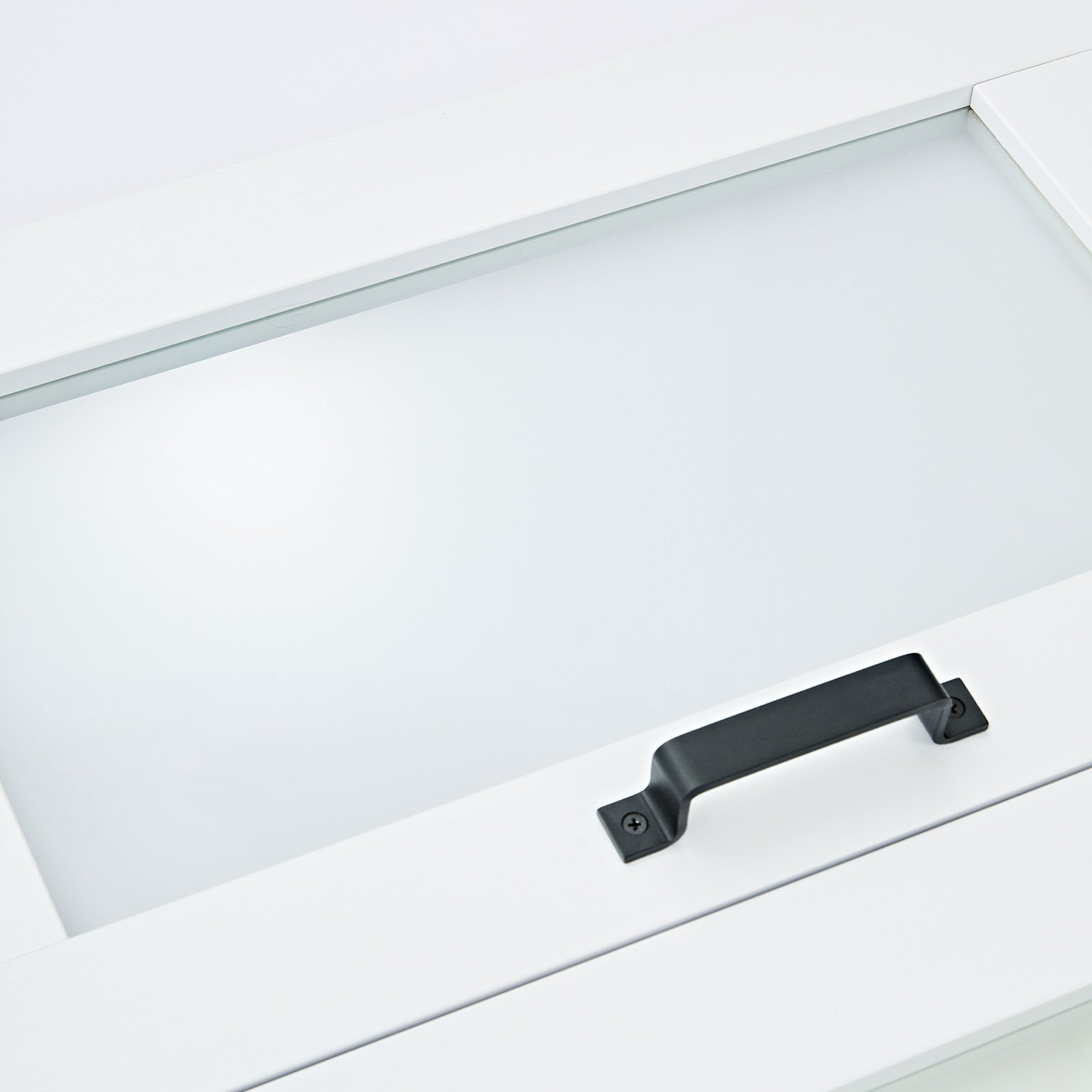 VEVOR Puerta Corredera Plegable Estilo Granero de 914 x 2134 mm, Fabricada en MDF y Vidrio Templado, con Juego de Herrajes, Diseño Compacto, Paneles Premontados para Dormitorio y Salón, Blanco