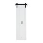 VEVOR Puerta Corredera Plegable, Estilo Granero, Fabricada en MDF, con Kit de Montaje y Diseño de Marco en H que Ahorra Espacio, Ideal para Dormitorio y Salón, Color Blanco, 609 x 2134 x 35 mm