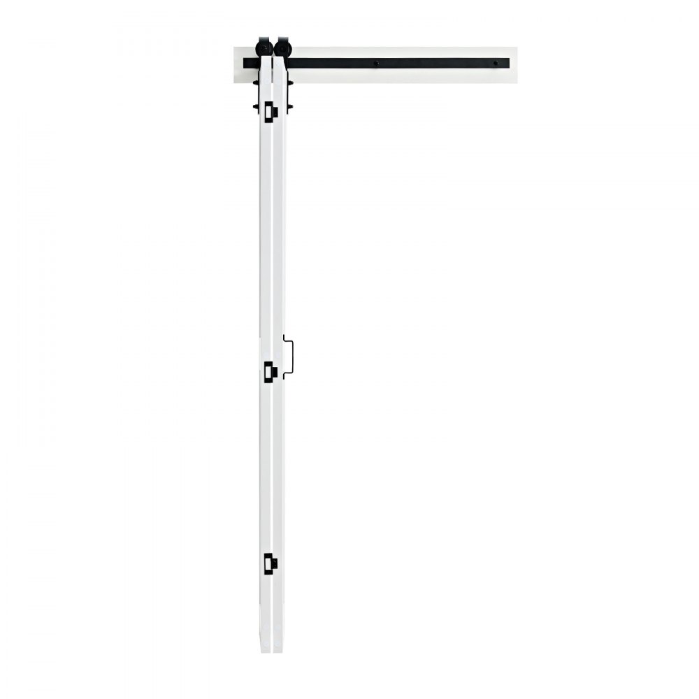 VEVOR Puerta Corredera Plegable, Estilo Granero, Fabricada en MDF, con Kit de Montaje y Diseño de Marco en H que Ahorra Espacio, Ideal para Dormitorio y Salón, Color Blanco, 914 x 2134 x 35 mm