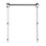 VEVOR Bifold Barn Door, 1829 x 2134 mm, MDF Bi-Fold Sliding Closet Doors, Hardware Kit Included, H-Frame Space-Saving Design, Pre-Assembled Panels for Bedroom, Living Room, and Room Divider, White