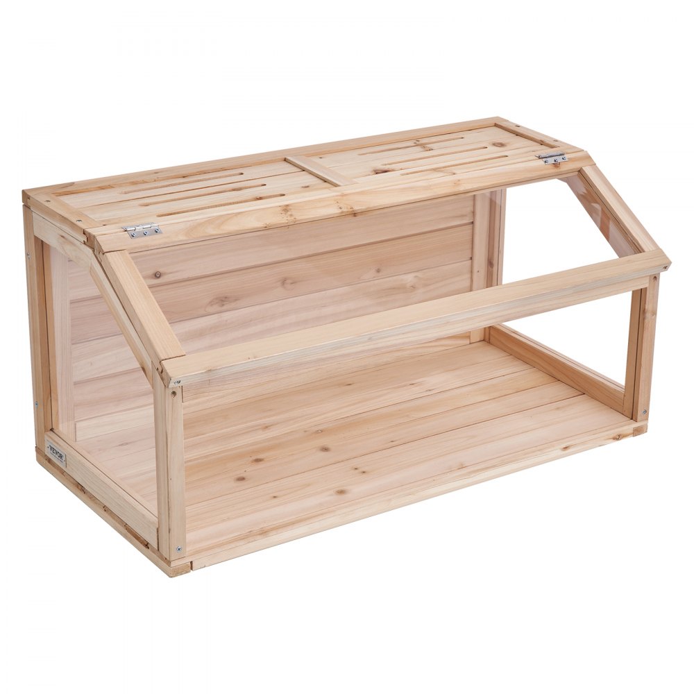 VEVOR Wooden Hamster Cage, Hamster Habitat with 270° View, 81.3x40.6x40.6 cm, Dwarf Hamster Cage with Opening Top, Small Animal Cage, Mouse Cage for Gerbils, Rats, Guinea Pigs, Mice