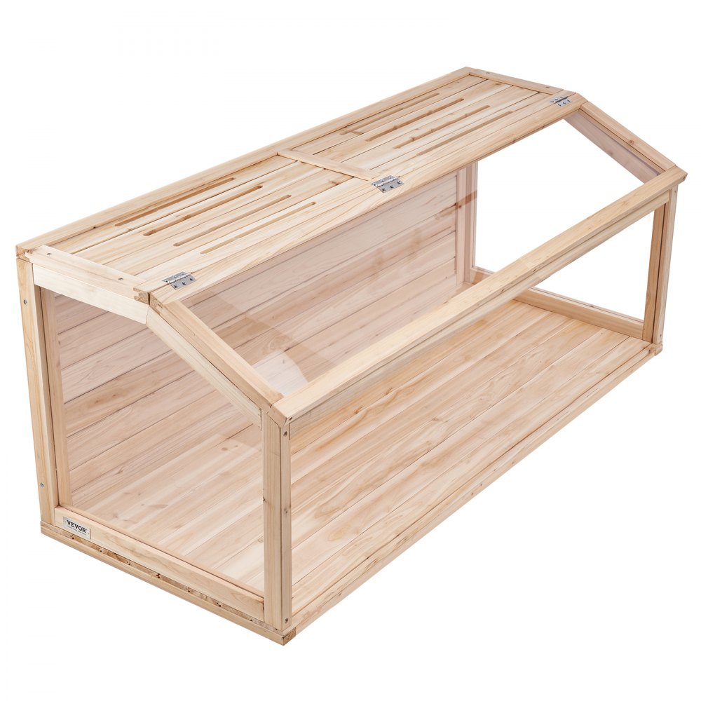VEVOR Wooden Hamster Cage, Hamster Habitat with 270° View, 121.92x50.80x50.80 cm, Dwarf Hamster Cage with Opening Top, Small Animal Cage, Mouse Cage for Gerbils, Rats, Guinea Pigs