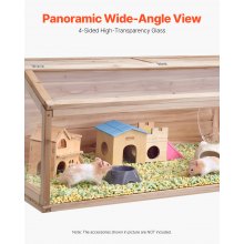 VEVOR Jaula de Madera para Hámster 122x51x51 cm para Roedores, Animales Pequeños