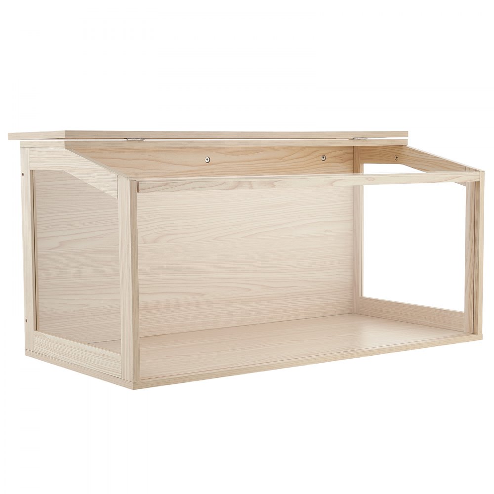 VEVOR Jaula para Hámster de Madera 1018 x 518 x 510 mm Caseta para Roedores, Hábitat para Animales Pequeños, Paneles Acrílicos Transparentes, Puerta Superior, Diseño de Ventilación, Kit de Montaje