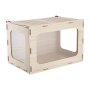 VEVOR Jaula para Hámster de Madera 605 x 405 x 405 mm Hábitat para Roedores, Caseta para Cobayas Animales Pequeños, Paneles Transparentes, Tapa Superior con Ventilación, Kit de Accesorios de Montaje