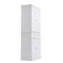 VEVOR Gabinete de Almacenamiento de Despensa de Cocina de 76,2 x 40,6 x 183 mm, Gabinetes Independientes con Puertas, Cajones y 3 Estantes Ajustables, Despensas Altas para Cocina, Comedor, Blanco