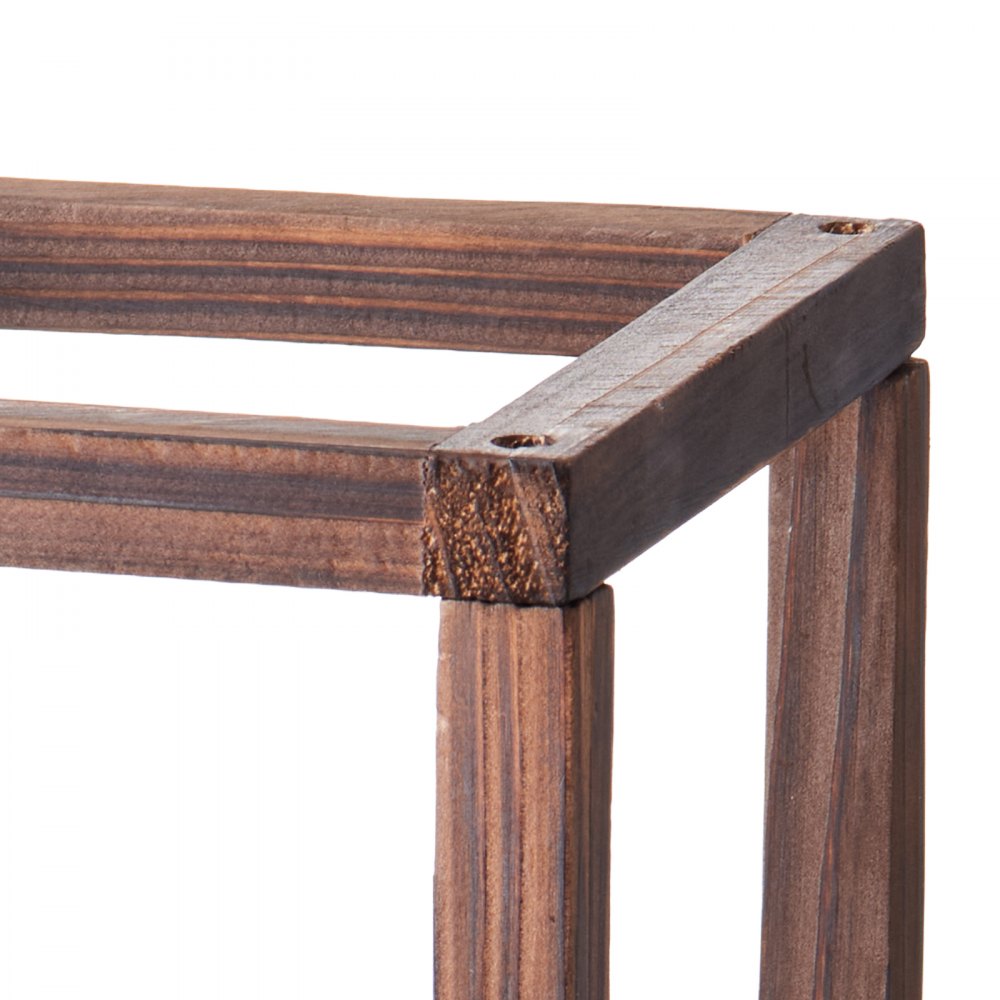 VEVOR Faroles de Madera para Bodas 24 Piezas, Farolillos para Velas 140 x 140 x 254,8 mm, Candelabros para Decoración Rústica de Mesa de Boda, Portavelas Ideal para Cenas, Navidad, San Valentín