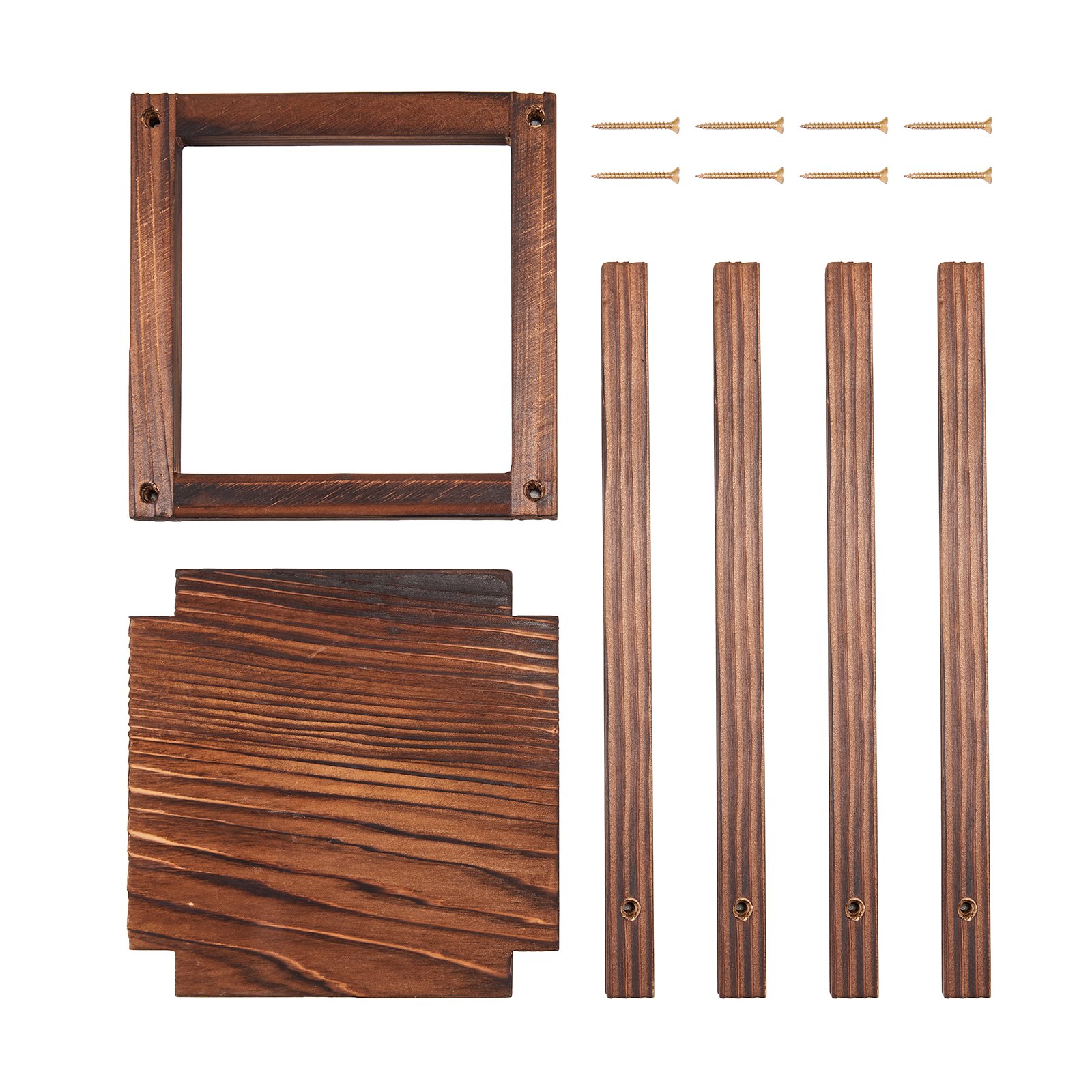 VEVOR Faroles de Madera para Bodas 24 Piezas, Farolillos para Velas 140 x 140 x 254,8 mm, Candelabros para Decoración Rústica de Mesa de Boda, Portavelas Ideal para Cenas, Navidad, San Valentín