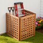 VEVOR Vallas de Madera 810 x 960 mm, Pantalla de Privacidad Exterior con 3 Paneles, Ángulo ajustable, Resistente al Clima, Reforzada con Bisagras, para Ocultar Equipo de Piscina, Cubos de Basura y AC