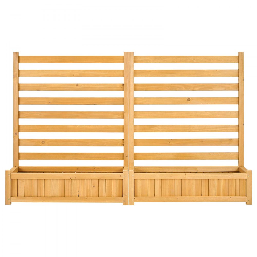 VEVOR Vallas de Madera Jardín 914 x 1143 mm, Pantalla de Privacidad con Espaciado para Ventilación, 2 Maceteros, 2 Paneles, Resistente al Clima, para Ocultar Cubos de Basura, AC y Equipo de Piscina