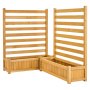 VEVOR Vallas de Madera Jardín 914 x 1143 mm, Pantalla de Privacidad con Espaciado para Ventilación, 2 Maceteros, 2 Paneles, Resistente al Clima, para Ocultar Cubos de Basura, AC y Equipo de Piscina