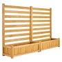 VEVOR Vallas de Madera Jardín 914 x 1143 mm, Pantalla de Privacidad con Espaciado para Ventilación, 2 Maceteros, 2 Paneles, Resistente al Clima, para Ocultar Cubos de Basura, AC y Equipo de Piscina