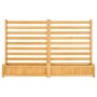 VEVOR Vallas de Madera Jardín 914 x 1143 mm, Pantalla de Privacidad con Espaciado para Ventilación, 2 Maceteros, 2 Paneles, Resistente al Clima, para Ocultar Cubos de Basura, AC y Equipo de Piscina