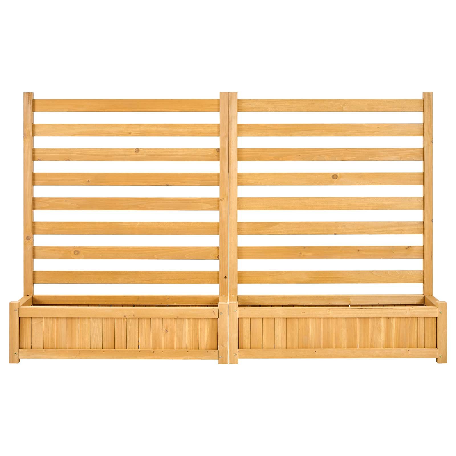 VEVOR Vallas de Madera Jardín 914 x 1143 mm, Pantalla de Privacidad con Espaciado para Ventilación, 2 Maceteros, 2 Paneles, Resistente al Clima, para Ocultar Cubos de Basura, AC y Equipo de Piscina