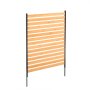 VEVOR Valla de Madera 1550 x 980 mm, Valla de Listones de 1 Panel, Cerramiento con Estacas de Metal, Valla de madera para Exteriores para Decoración de Jardín, Aire Acondicionado, Equipo de Piscina