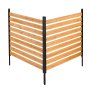 VEVOR Wooden Privacy Fence, 1219 x 1244 x 1219 mm Air Conditioner Fence, 2 Panel Solid Outdoor Wood Privacy Screen with Metal Stakes, Steel Frame, Trash Can Hider Fences Suitable for Garden, Pool
