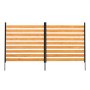 VEVOR Wooden Privacy Fence, 1219 x 1244 x 1219 mm Air Conditioner Fence, 2 Panel Solid Outdoor Wood Privacy Screen with Metal Stakes, Steel Frame, Trash Can Hider Fences Suitable for Garden, Pool