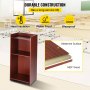 VEVOR Podio de Madera de Pie 60x40x120 cm Podio Portátil de Pie Capacidad de 60 kg, Madera MDF Duradera de Nogal, Podio de Madera Rodante con 4 Ruedas Giratorias de 360° para Restaurantes, Iglesias