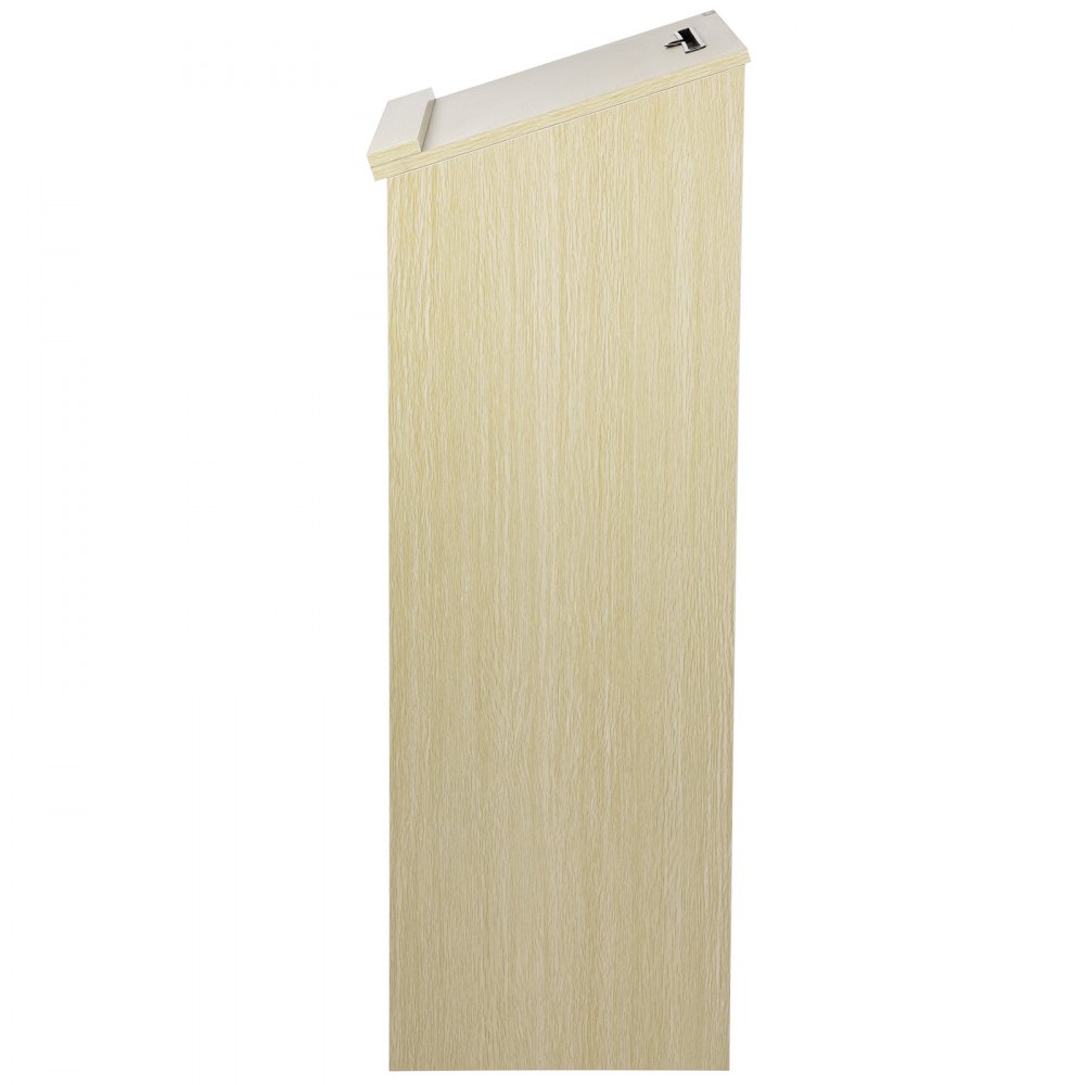 VEVOR Podio de Madera Inclinado 60x40x120 cm Podio Portátil de Pie Capacidad de 60 kg, Madera MDF Duradera, Podio de Madera Rodante con 4 Ruedas Giratorias de 360° para Restaurantes e Iglesias, Blanco