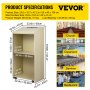 VEVOR Podio de Madera Inclinado 60x40x120 cm Podio Portátil de Pie Capacidad de 60 kg, Madera MDF Duradera, Podio de Madera Rodante con 4 Ruedas Giratorias de 360° para Restaurantes e Iglesias, Blanco