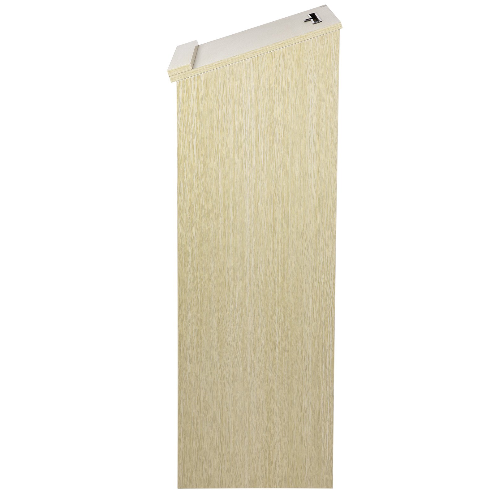 VEVOR Podio de Madera Inclinado 60x40x120 cm Podio Portátil de Pie Capacidad de 60 kg, Madera MDF Duradera, Podio de Madera Rodante con 4 Ruedas Giratorias de 360° para Restaurantes e Iglesias, Blanco