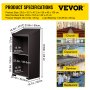 VEVOR Podio de Madera de Pie 60 x 40 x 120 cm Podio Portátil de Pie Gran área de Almacenamiento de 60 kg Podio de Madera Rodante con 4 Ruedas Giratorias de 360° para Restaurantes, Iglesias, Hogares