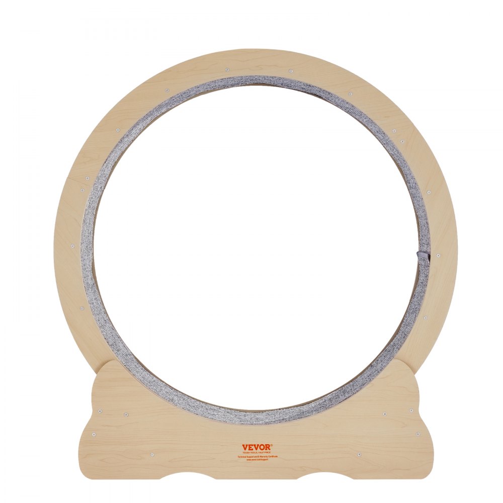 VEVOR Rueda de Ejercicio de Madera para Gatos de Interior de 91 x 31,8 x 97 cm, Rueda para Correr con Alfombra Desmontable, Juguete para Correr, Caminar, Entrenar para Diferentes Gatos, Color Madera