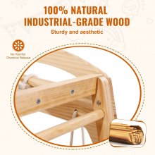 VEVOR 7 en 1 Parque Infantil Interior de Madera Juguetes de Escalada de Madera M