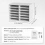 VEVOR Organizador de Literatura de madera Aglomerado Estante de Almacenamiento de Documentos de 12 Compartimentos 52x30,5x41 cm Clasificador de Literatura con Estantes Ajustables para Oficina, Blanco