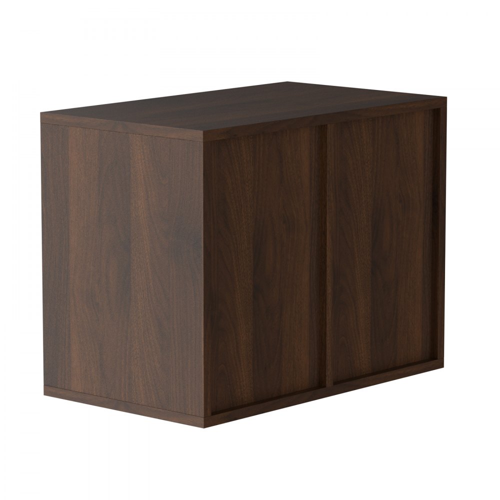 Organizador de literatura VEVOR de madera oscura, unidad de almacenamiento de escritorio con un diseño elegante y minimalista.