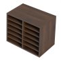 VEVOR Organizador de Literatura de madera Aglomerado Estante de Almacenamiento de Documentos de 12 Compartimentos 52x30,5x41 cm Clasificador de Literatura con Estantes Ajustables para Oficina, Marrón