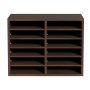 VEVOR Organizador de Literatura de madera Aglomerado Estante de Almacenamiento de Documentos de 12 Compartimentos 52x30,5x41 cm Clasificador de Literatura con Estantes Ajustables para Oficina, Marrón