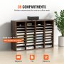 Organizadores de literatura VEVOR con 36 compartimentos, con capacidad para más de 500 hojas A4, ideales para archivos y papelería.