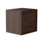 Organizadores de literatura VEVOR en acabado de madera oscura, con un diseño de cubo elegante y moderno.