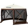 VEVOR Tienda Refugio Emergente para Acampar Parasol de 6 Lados con Ventanas de Malla, Bolsa de Transporte Portátil, Estacas para el Suelo, Tiendas de Campaña Grandes para Acampar al Aire Libre, Césped