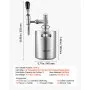 VEVOR Cafetera Nitro Cold Brew 2 L, Cuerpo del Tanque de Acero Inoxidable, con Dispensador y Válvula de Alivio de Presión, Material Apto para Uso Alimentario, para Café Frío, Té, Leche, Zumo