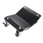 Plataforma rodante VEVOR con placa de metal negra duradera y ruedas giratorias para maniobrar fácilmente el vehículo.