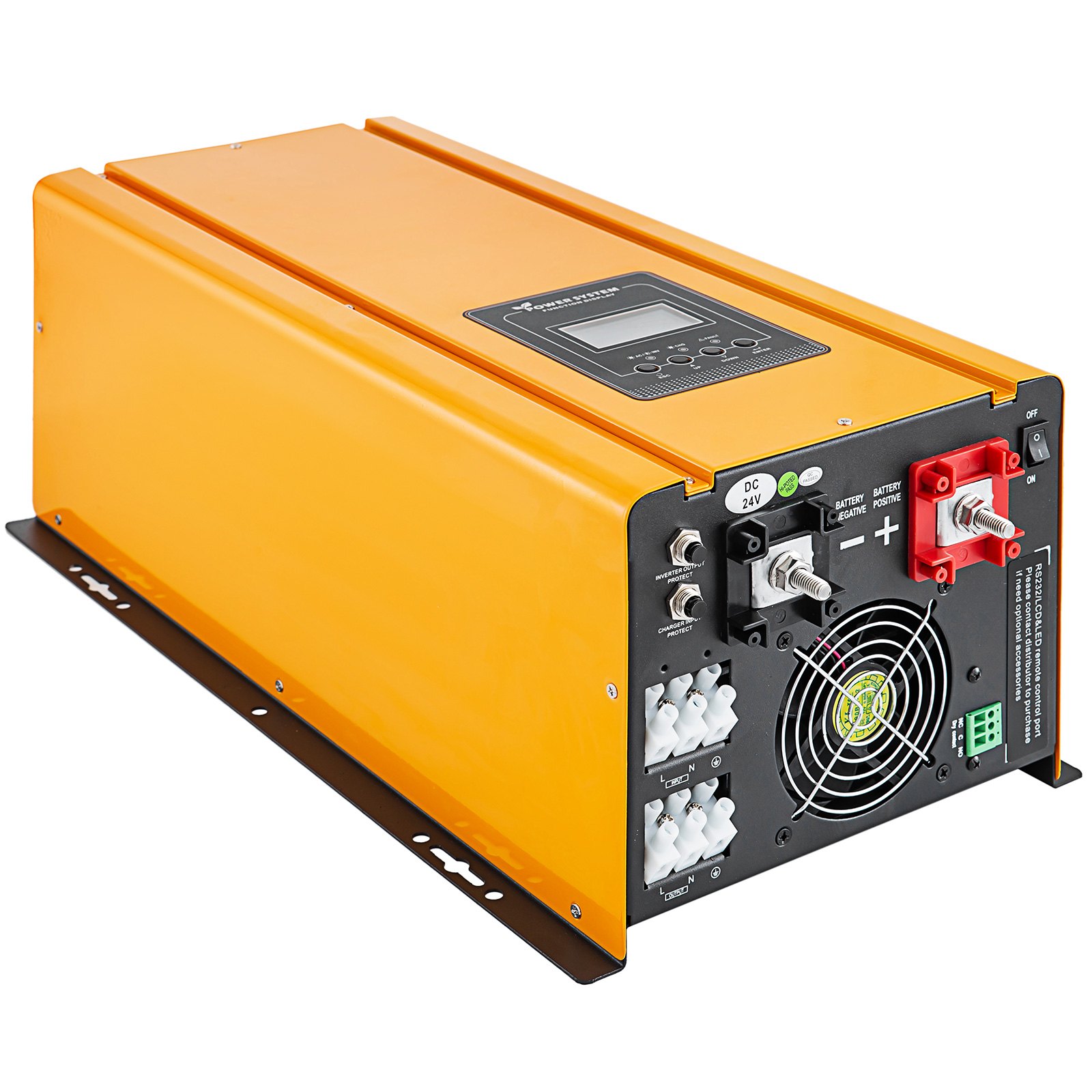 3000W Nominal Pico de 9000W Inversor de CORRIENTE de ONDA SINUSOIDAL PURA DC 24V AC 220V / 230V / 240V W / Cargador de CA de Batería Pantalla LCD a Color de Baja Frecuencia