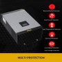 VEVOR Inversor Solar 5000VA Inversor de Corriente Inversor de Corriente para Coche Inversor de Corriente DC 48V a 230V AC Inversor para Automóvil con Cargador de CA y Controlador Solar MPPT