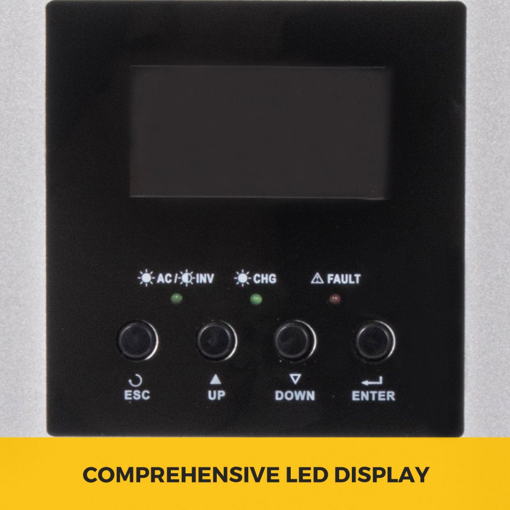 Inversor Solar De Onda Sinusoidal Pura 5000w Con Pantalla Lcd Profesional 48 V