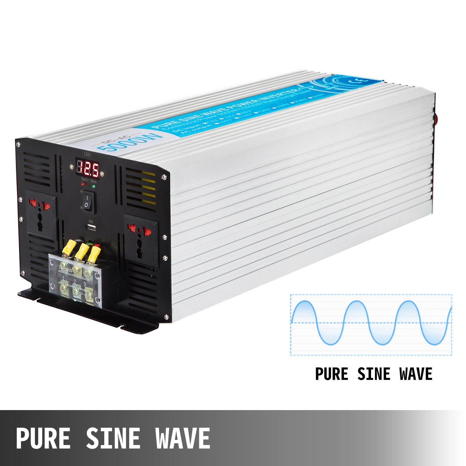 Inversor De Onda Sinusoidal 5000w 10000w 24v 220v Pantalla Lcd Power Inverter