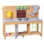 VEVOR Cocina de Barro para Niños al Aire Libre, Madera de Cedro, con 4 Estufas, Ganchos, Fregaderos Dobles, Palas para Plantar, Espátulas, Ollas y Accesorios para Cocinar, 1220 x 400 x 935 mm
