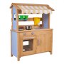 VEVOR Cocina de Barro Realista para Niños al Aire Libre, Madera Cedro, con Cucharas, Fregadero, Tanque, Toldo Parasol, Palas, Ollas y Accesorios, para Jugar en Casa y Jardín, 795 x 339 x 1000 mm
