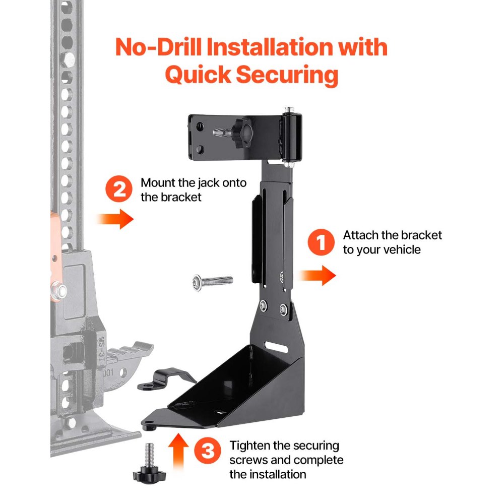 VEVOR Jack Bracket (Bracket Only), Mounting Bracket Kit, Heavy Duty Jack Bracket Compatible with YJ (1986-1996) / TJ (1997-2006) / JK (2006-2018) / JL (2018-2024)