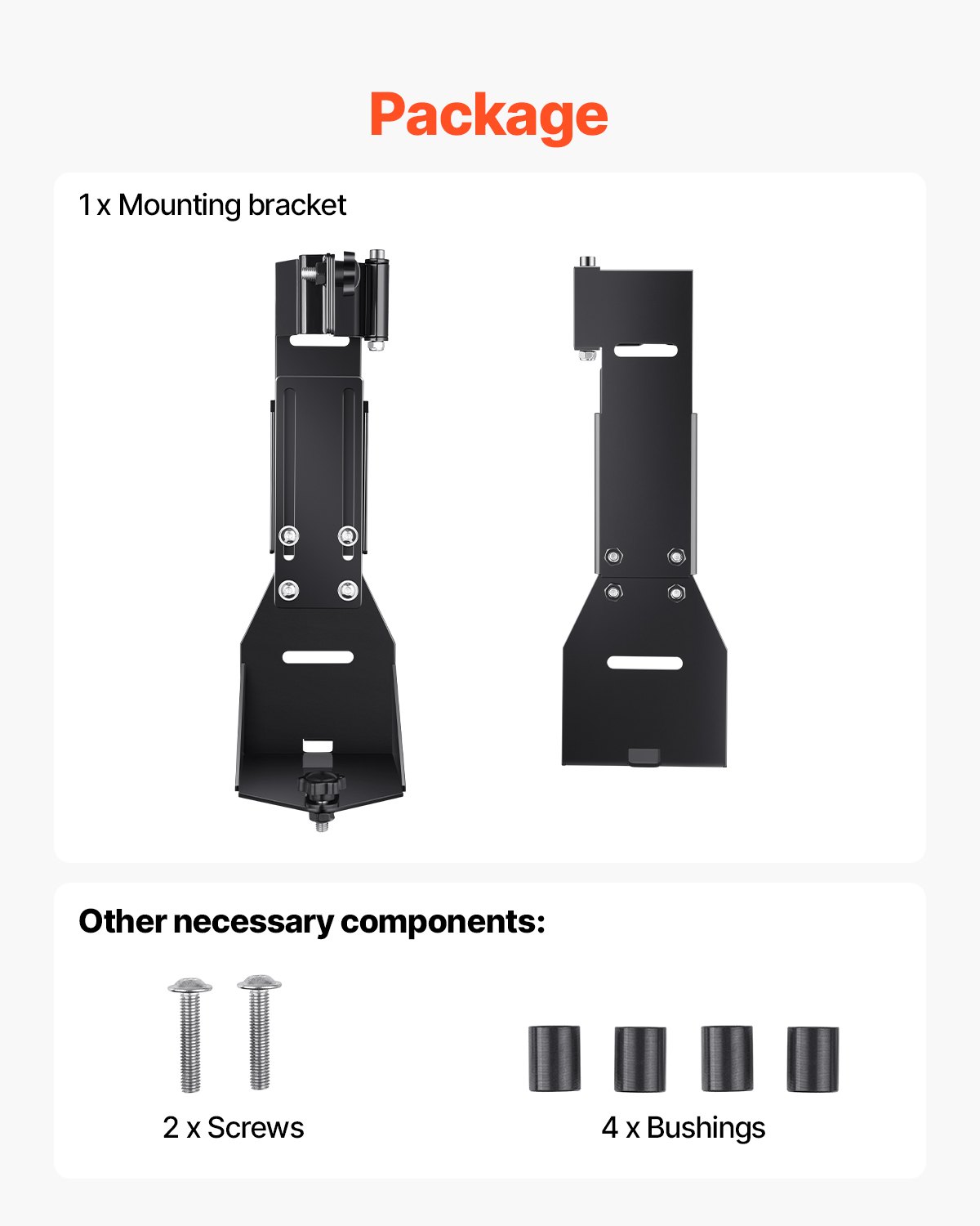 VEVOR Jack Bracket (Bracket Only), Mounting Bracket Kit, Heavy Duty Jack Bracket Compatible with YJ (1986-1996) / TJ (1997-2006) / JK (2006-2018) / JL (2018-2024)